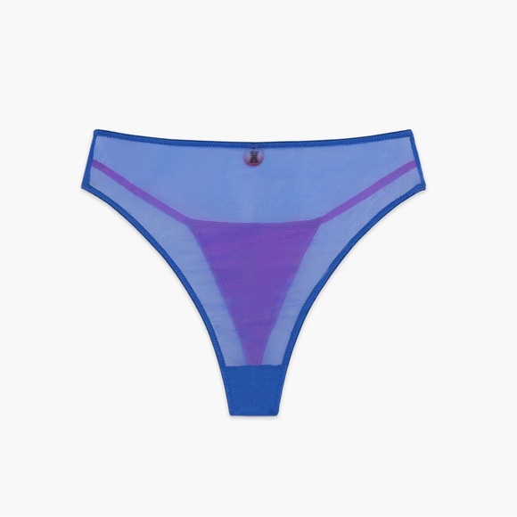 Savage X Fenty I Dare Hue True Blue 3 Piece Combo Thong & Bralette Bundle - Picture 11 of 15